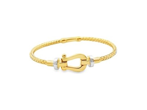 18K Two-Tone Gold Equestrian-Style Bracelet